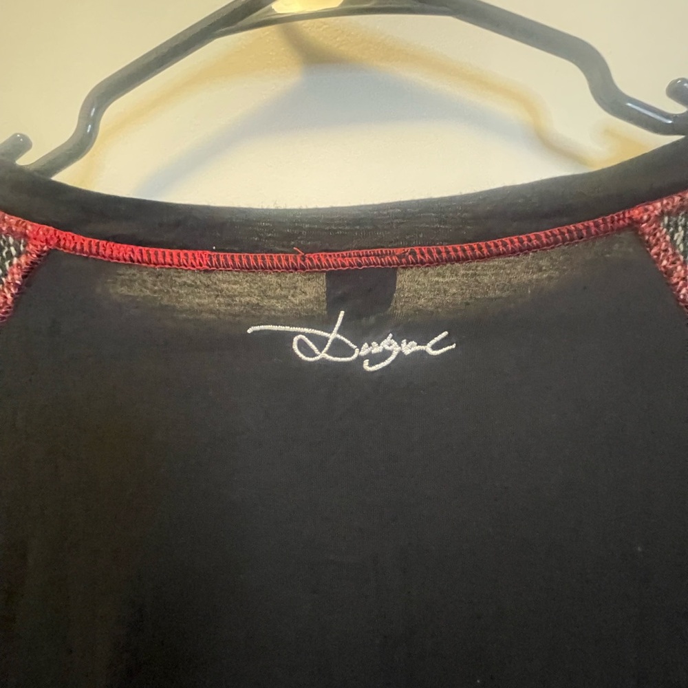 Desigual Long Sleeved Scoop Neck Appliquéd Heart Tee Shirt Dress!
